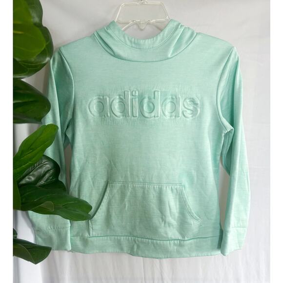 Adidas Mint Green Activewear Hoodie Girls Size 10 - Picture 1 of 4